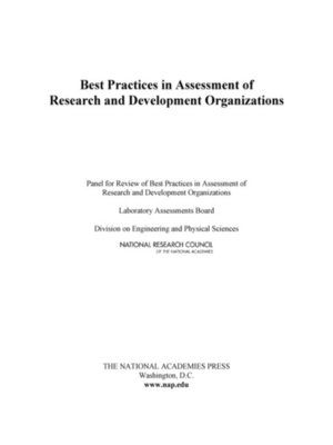 cover image of Best Practices in Assessment of Research and Development Organizations